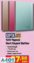 GIPTA 120 YAPRAK SERT KAPAK DEFTER GIPTA 120 YAPRAK SERT KAPAK DEFTER